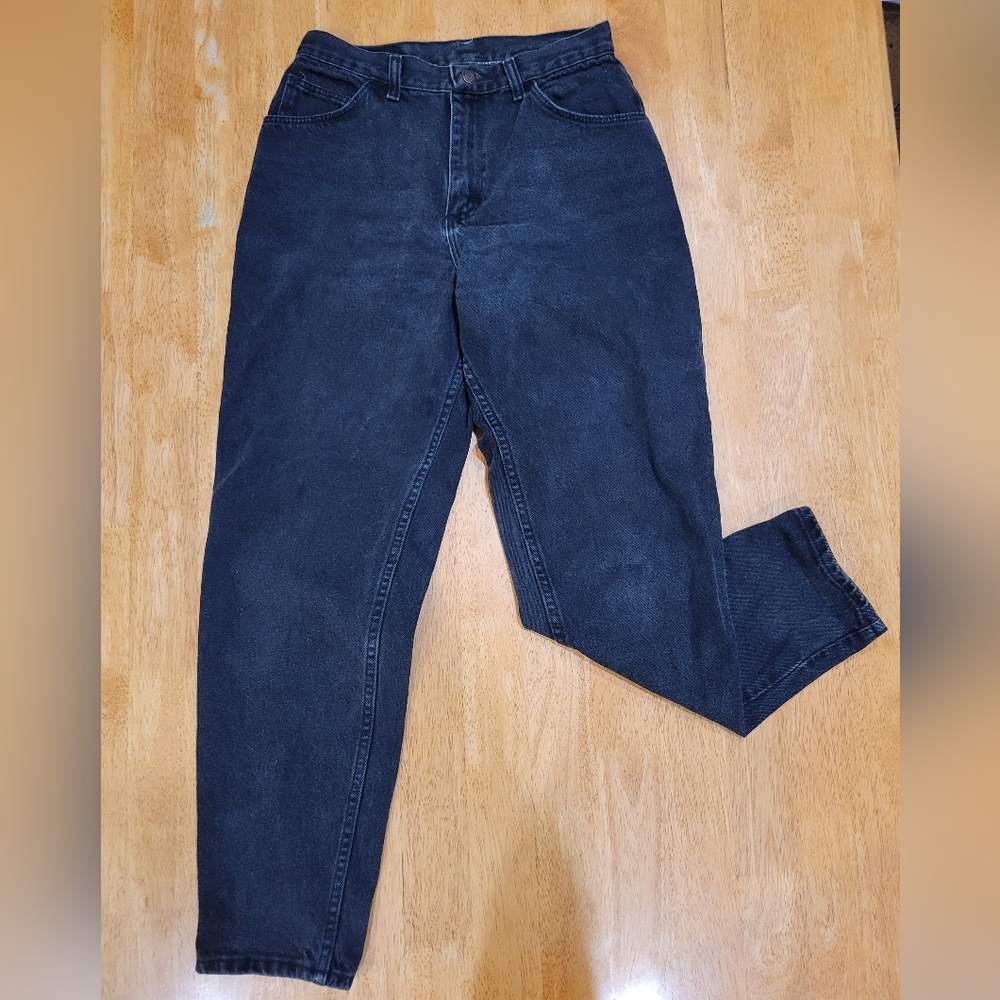 EUC VINTAGE GITANO black high rise straight leg jeans